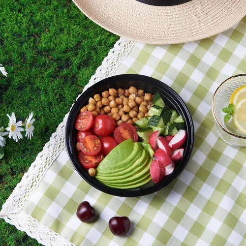 Miniatura 6 de FULING - Envases de almacenamiento de comida para preparar comidas, 50 unidades, 24 onzas, redondos, con tapas, para llevar, caja de plan