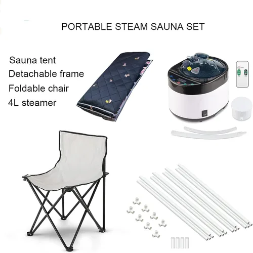 Miniatura 7 de ZONEMEL - Sauna de vapor portátil de tamaño completo, spa personal para el hogar, vaporizador de 4 litros de 1500 vatios con control remoto, Grúa 1