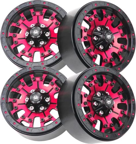 Miniatura 7 de ShareGoo - Llantas de metal Beadlock de 1.9 pulgadas, cubos hexagonales de 0.472 in, 10 radios compatibles con Traxxas TRX4 Axial SCX10 RC4WD D90
