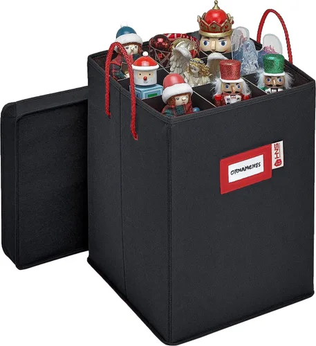 Miniatura 5 de Caja de almacenamiento coleccionable de cascanueces y figuras navideñas, almacena cascanueces de hasta 9 a 16 pulgadas de alto, adornos y más