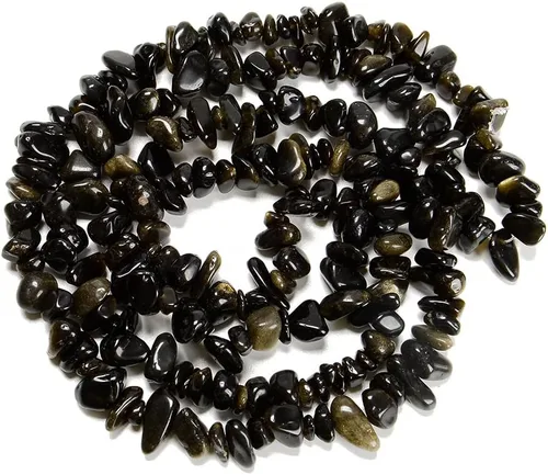 Miniatura 15 de Juego de pulseras de piedras preciosas de aventurina azul natural de 0.197-0.315 in, diseño de grava curativa, cuentas de piedra irregular, diseño