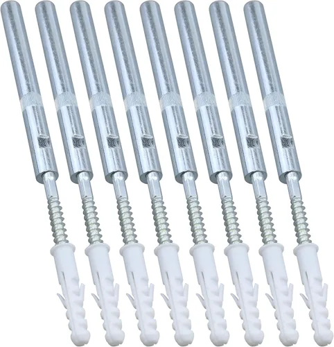 Miniatura 8 de MY MIRONEY 8 piezas de soporte flotante para estante flotante, soporte invisible, soporte de metal ciego para soportes de pared ocultos, 0.39 x 6.5
