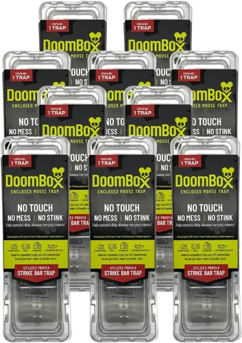 Miniatura 12 de DoomBox Trampa transparente para ratones, altamente eficaz y mantiene el desorden con el mouse, tecnología patentada de cierre Click-It, segura