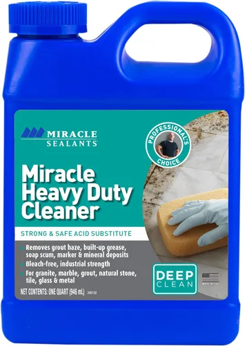 Miracle Sealants Limpiador Miracle para Piedra y Azulejo de Alta Resistencia, No Ácido, Limpiador de Azulejos y Piedra y Removedor de Vaho, 1 Cuadro