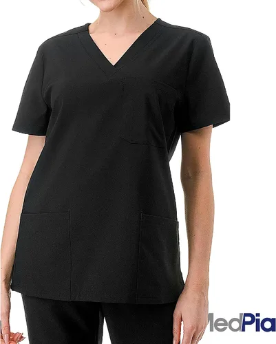 Miniatura 6 de MEDPIA Conjunto médico para mujeres y hombres, uniforme médico de enfermería, pantalones deportivos elásticos en 4 direcciones y 6 bolsillos