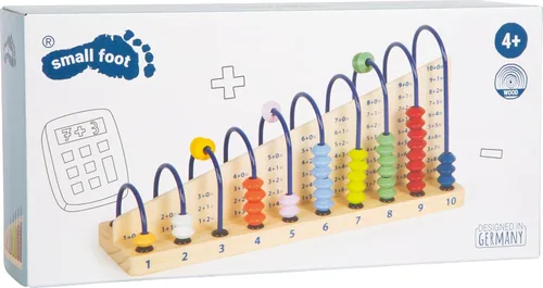 Miniatura 4 de Wooden Abacus by Small Foot - Contador de cuentas de juguete educativo clásico - Lógica de aprendizaje temprano, cantidades, suma, resta