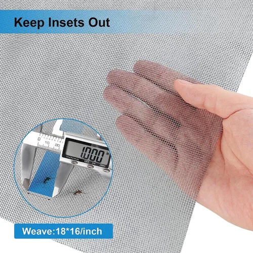 Miniatura 3 de HOMMEE Kit de reparación de puertas de pantalla y mosquitera, malla de fibra de vidrio de 39 x 118 pulgadas con herramienta rodante y ranura