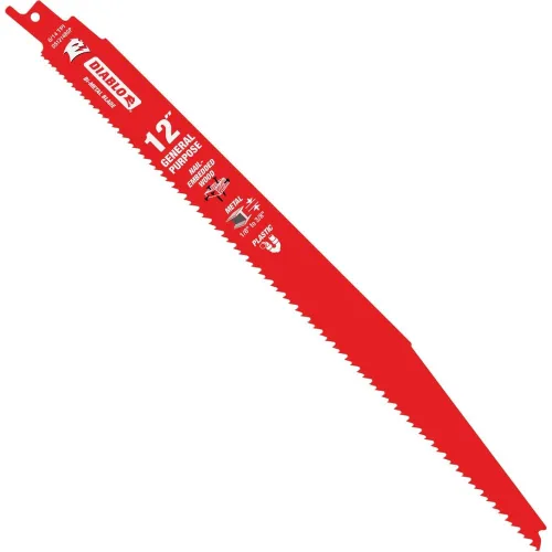 Miniatura 17 de Diablo Hoja de sierra recíproca bimetálica para cortes de uso general – 6 pulgadas de longitud, diente variable, diente, 8/14 TPI, paquete de 5