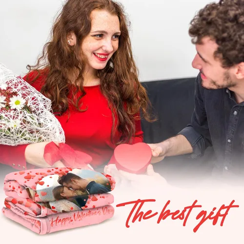 Miniatura 3 de Manta personalizada con fotos, texto, regalos personalizados para parejas, mantas con mis propias fotos, mantas con fotos personalizadas para niños