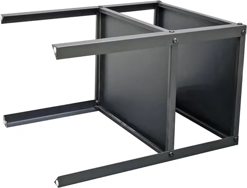 Miniatura 7 de FixtureDisplays® Mesita de noche de metal negro de 2 niveles, 14 pulgadas de ancho x 11 pulgadas de profundidad x 17 pulgadas de alto, elevador