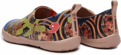 Miniatura 5 de UIN - Tenis de arte floral de moda, zapatos de lona pintada, sin cordones y de viaje para mujer
