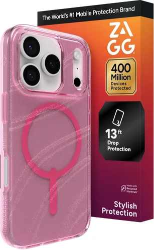 Miniatura 9 de ZAGG Milan Snap Case - Funda para iPhone 16 Plus, purpurina rosa, compatible con MagSafe, protección contra caídas de 13 pies, materiales Destellos