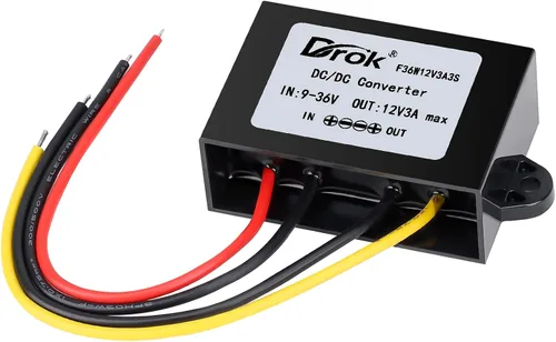 Miniatura 9 de DROK Boost Buck Convertidor de 9V-36V a 12V 3A 36W carcasa de aluminio impermeable auto elevador regulador de voltaje 12V V Transformador de voltios