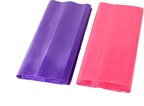 Miniatura 2 de Kivvo 200 Merchandise bolsas de plástico de 12 x 15 pulgadas, color rosa y morado. Bolsos de compras por unidad con manija troquelada