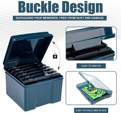 Miniatura 3 de Caja de almacenamiento de semillas verde oscuro con 6 cajas pequeñas interiores de 57 pulgadas, caja de almacenamiento de herramientas portátil
