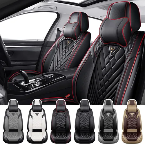 Miniatura 30 de Fundas de Asiento de Coche para Nissan Murano 2003-2026, Funda de Asiento Completa de Piel Nappa Impermeable, Protector de Asiento Automotriz