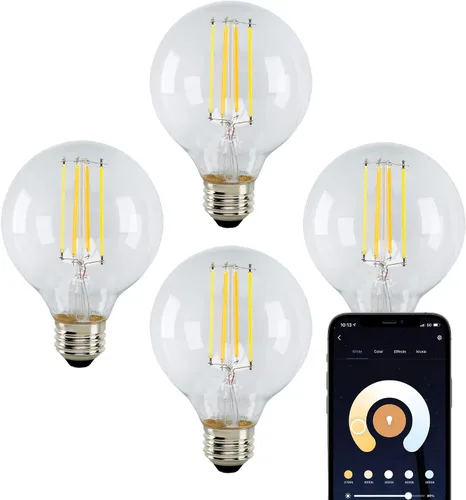 Miniatura 7 de Satco S11251/04 - Bombilla LED inteligente con WiFi ajustable con estrella de mar, funciona con Siri, Alexa, Google Assistant, SmartThings