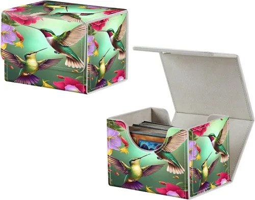 Miniatura 20 de MTG Commander - Caja de cartas intercambiables, más de 100 tarjetas con funda con funda de piel sintética, caja de almacenamiento de tarjetas
