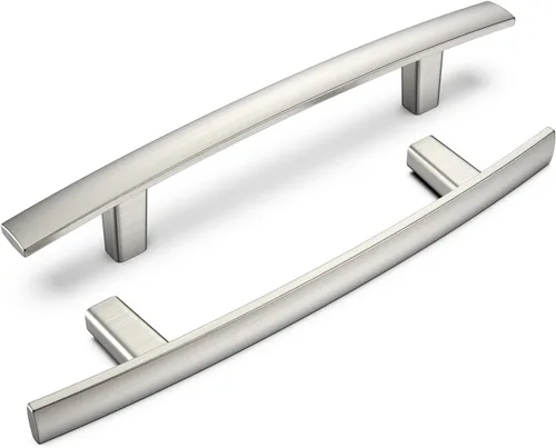 Miniatura 52 de homdiy Paquete de 10 manijas de gabinete de latón antiguo con agujero central de 3 pulgadas, aleación de zinc resistente, tiradores de cajón de arco