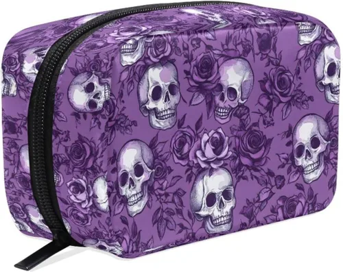 Miniatura 17 de MNSRUU Pequeña bolsa de cosméticos para niñas y mujeres, de viaje, con estampado de leopardo colorido, organizador de artículos de tocador