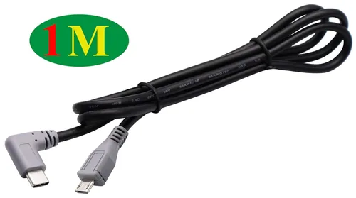 Miniatura 2 de Cable extensor USB micro a tipo C de 90 grados USB 2.0 tipo C macho a micro 2.0 macho de sincronización de datos y cable de carga para MacBook
