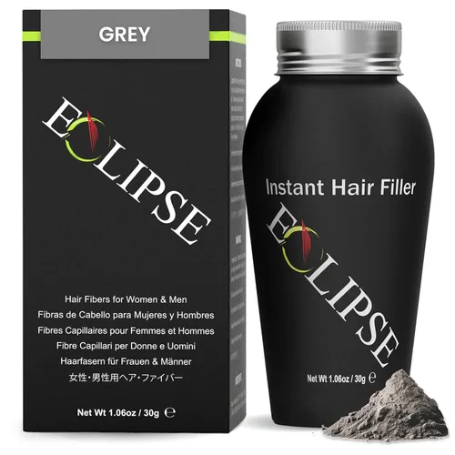 Miniatura 21 de ECLIPSE - Fibras de cabello negras para adelgazar el cabello para mujeres y hombres para ocultar la pérdida de cabello en 15 segundos, 100% fibras