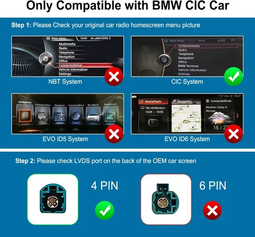 Miniatura 5 de Kit de actualización de adaptador inalámbrico CarPlay para Android Auto Adaptador, compatible con BMW 2008-2013 Año X1 X3 X5 X6 Z4 y 1 3 5 6 7