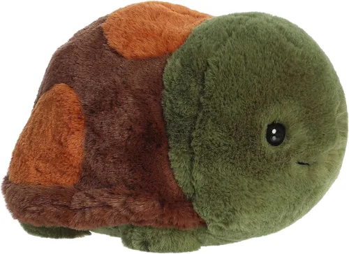 Aurora Adorable Spudsters Tony Turtle Animal de peluche – Abrazos reconfortantes – Compañeros juguetones – Verde 10 pulgadas