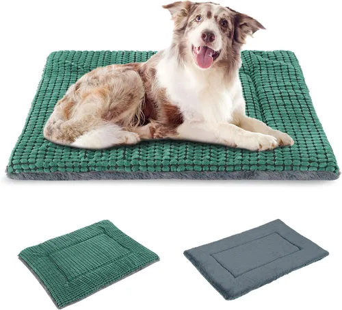 Miniatura 9 de BVAGSS XH079 - Almohadilla reversible para jaula de perro, de espuma viscoelástica, suave, cálida, lavable a máquina, colchón para perreras