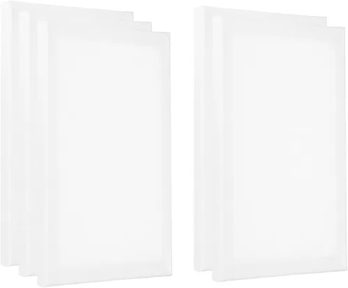 Miniatura 10 de PATIKIL Lienzos de pintura para pintura, paquete de 5 paneles cuadrados de madera de 8 x 8 pulgadas, paneles de arte en blanco estirados