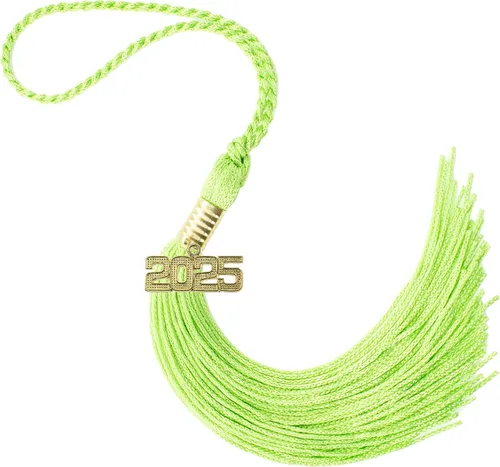 Miniatura 482 de Borla de graduación Aqua 2022, todos los colores escolares disponibles, fabricada en Estados Unidos