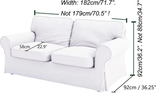 Miniatura 2 de Funda de sofá resistente UPPLAND (no EKTORP) de repuesto Compatible con sofá IKEA UPPLAND de 3 plazas, sofá cama, butaca, sofá seccional de esquina