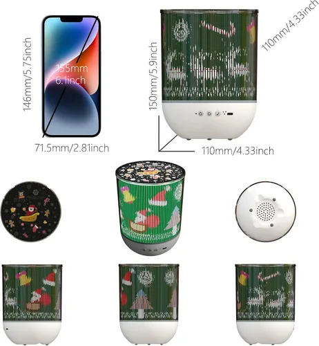 Miniatura 5 de Colorful Life Proyector dinámico de galaxia de luz nocturna para niños, luz musical, lámpara espacial giratoria con proyección animada, versión
