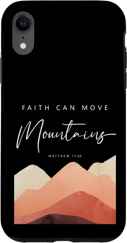 Miniatura 25 de iPhone 12/12 Pro Faith Can Move Mountains - Funda cristiana inspiradora Mateo 17 20