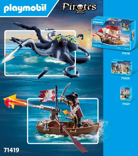 Miniatura 5 de Playmobil Piratas: Batalla con el pulpo gigante