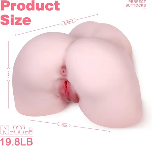 Miniatura 7 de Muñeca sexual de tamaño real de 20 libras, masturbador masculino para hombres con pechos grandes realistas, culo culo, torso femenino, muñeca
