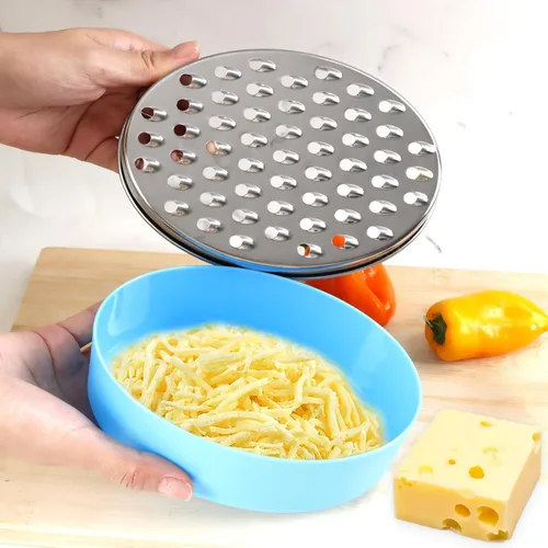 Miniatura 6 de Rallador de queso cítrico y limón con recipiente de almacenamiento de alimentos y tapa, perfecto para queso parmesano duro o cheddar suave