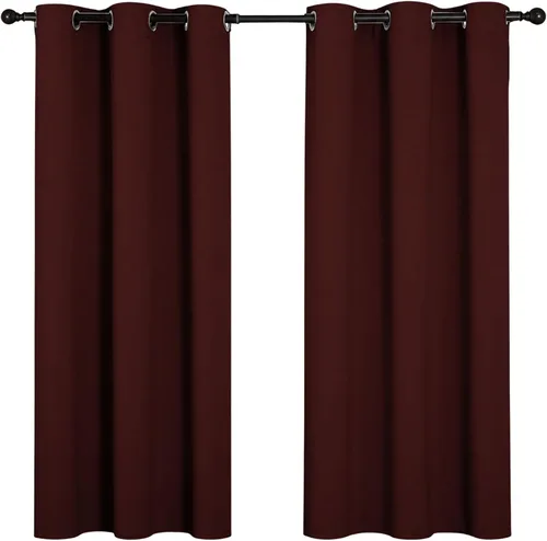 Miniatura 13 de Cortinas opacas para oscurecer la habitación, con aislamiento térmico, cortinas opacas con ojales para puertas y ventanas de poliéster