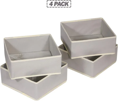 Miniatura 6 de DIOMMELL Caja de almacenamiento de tela plegable para armario, aparador, cajón, cestas de tela, contenedores divisores para ropa, ropa