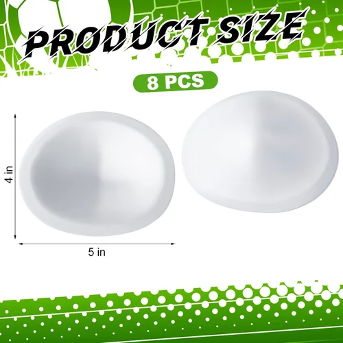 Miniatura 2 de Meooeck 4 pares de rodilleras de baja altura con inserciones blancas ligeras para jóvenes, hombres, mujeres, niños, adultos, fútbol, baloncesto