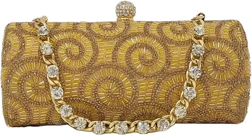 Novedosos bolsos cilíndricos para mujer, bolso de noche para fiesta, bolso de mano de cristal, para novia, graduación, boda, cóctel