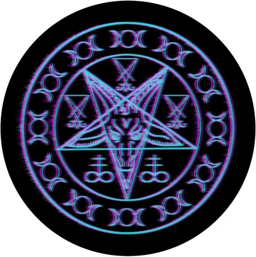 Miniatura 3 de Synthwave Pentagrama Sigil of Baphomet Lucifer Triple diosa PopSockets intercambiable PopGrip