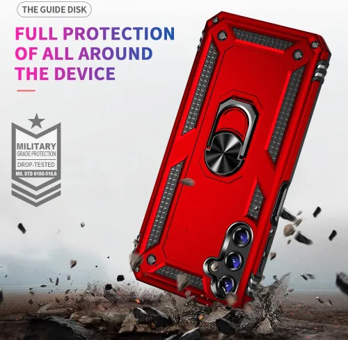Miniatura 2 de Funda para Samsung A14 5G, Galaxy A14 5G con protector de pantalla HD, [grado militar de 16 pies probada en caídas], anillo protector a prueba