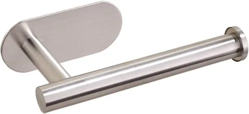 athroom Soporte de papel higiénico autoadhesivo para montaje en pared, acero inoxidable, sin perforar, soporte para papel higiénico, para pegar en