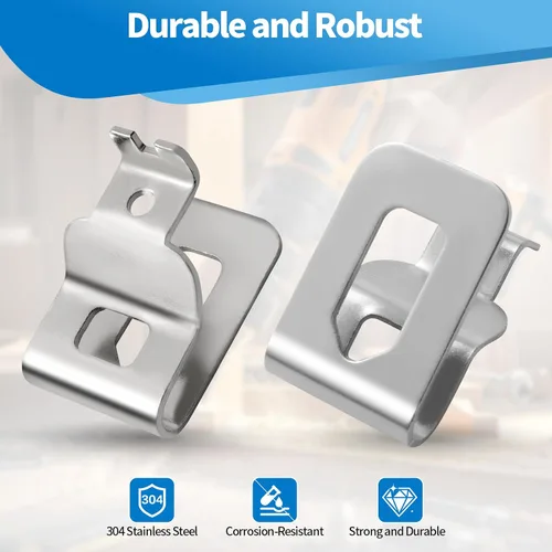 Miniatura 4 de 4 piezas de clips de cinturón para Dewalt, clip de repuesto premium de acero inoxidable 304, con tornillos, para Dewalt DCD7771 Compatible