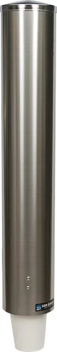 Miniatura 8 de San Jamar C4400PF, despachador de vasos de espuma tipo pull, de acero inoxidable, 23-1/2 pulgadas de largo