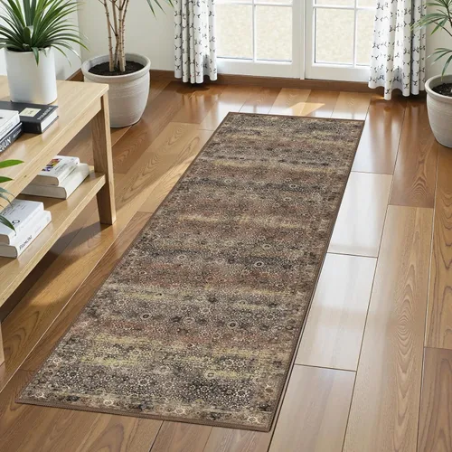 Miniatura 28 de Alfombra de Área Lavable 2'6'' x 8' Alfombra Persa Tradicional Vintage - Alfombra Plegable Desgastada Antideslizante Lavable a Máquina para Sala