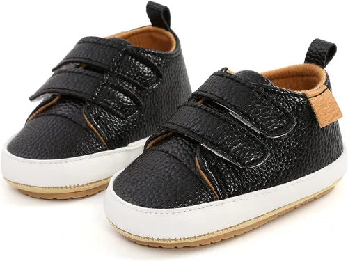 Miniatura 6 de Zapatos de bebé para niñas y niños pequeños, antideslizantes, suela suave, piel sintética, zapatos de bebé recién nacido, zapatos de primeros pasos