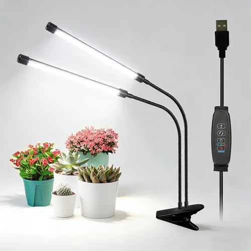 Miniatura 11 de Luces de cultivo para plantas de interior, luces LED de espectro completo de 15 W con temporizador de encendido/apagado automático de 3/9/12 horas