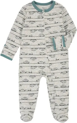 Miniatura 4 de Aablexema Pijama de bebé con puños de manopla, doble cremallera, ropa de algodón para bebés, pijamas para dormir con pies